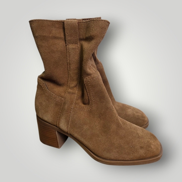 Steve Madden Romney Suede Ankle Boots Brown Size 7.5 - Picture 1 of 8